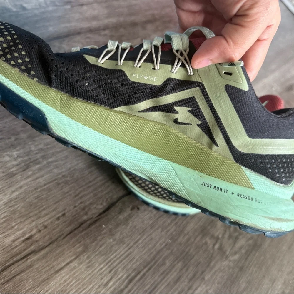 Nike React Pegasus Trail 4 Men’s Size 11 – Black Mint Foam Trail Running Shoes - Picture 8 of 8